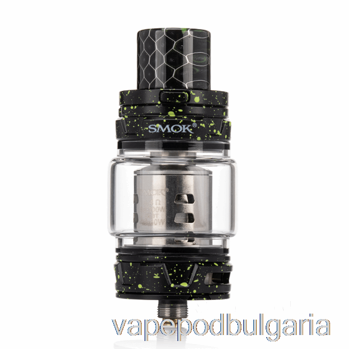 Vape Bulgaria Smok Tfv12 Princ Sub-ohm Tank черен със зелен спрей